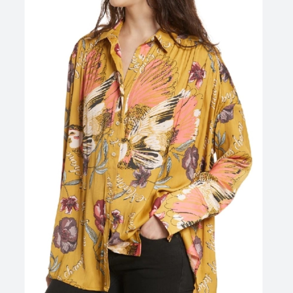 Free People Silky Nights Buttondown